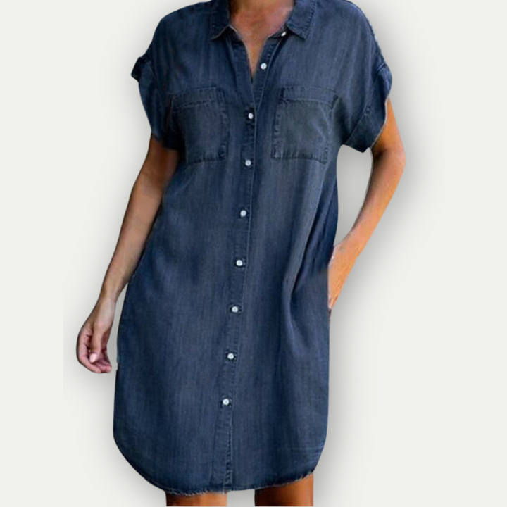 MURIEL - Summery Denim Shirt Dress
