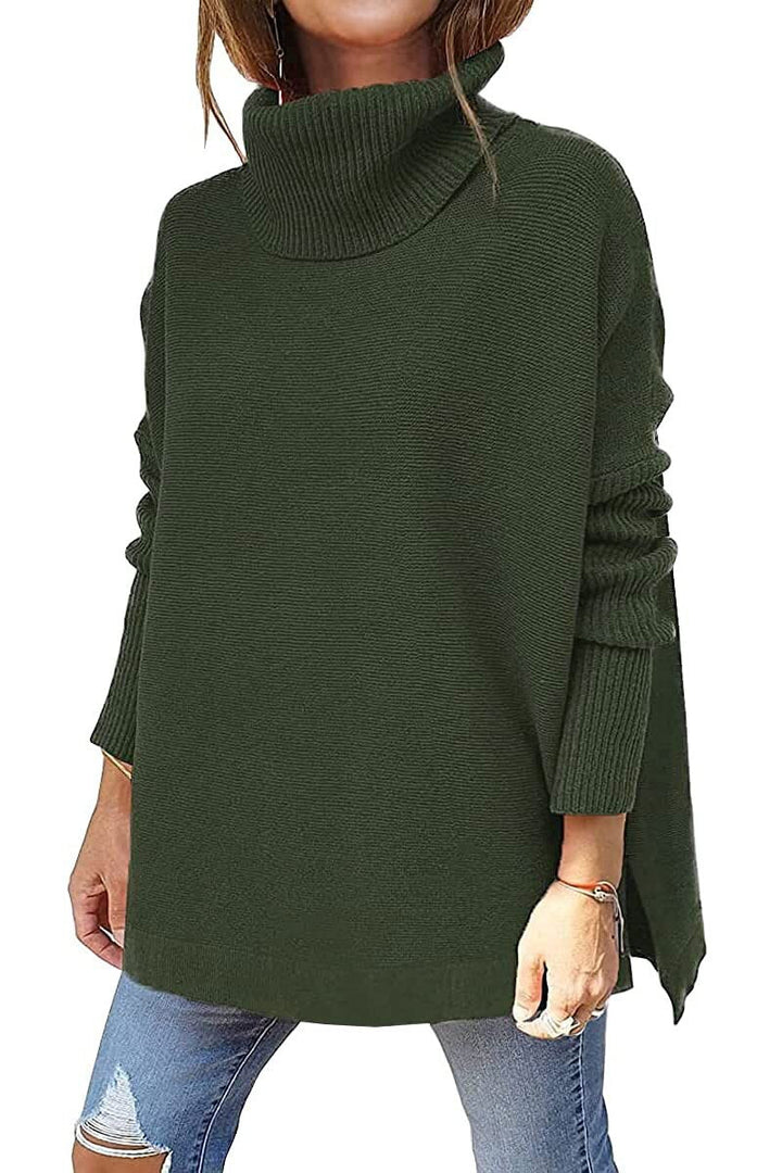SARA - Women's Tricot Sweater With Stand Collar