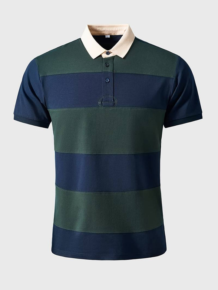 JOEL - Striped Nautical Polo Shirt