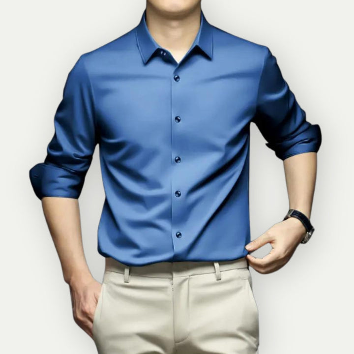 CARTERI - Men's Non-Iron Wrinkle-Resistant Dress Shirt