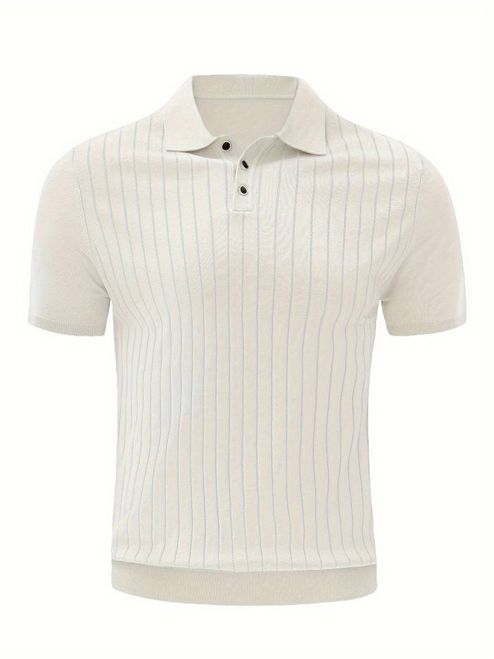 KALEB - Ribbed Polo Shirt