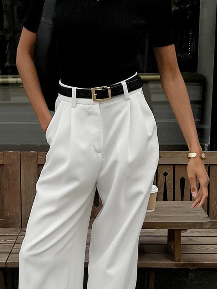 BAHARI - Tailored Wide-Leg High Waist Trousers