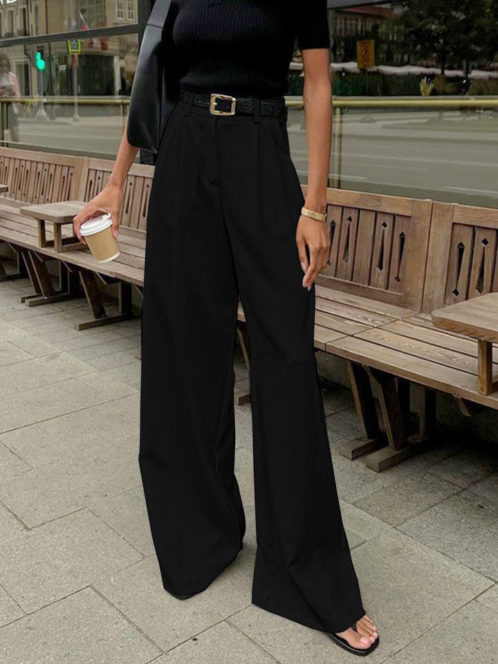 BAHARI - Tailored Wide-Leg High Waist Trousers