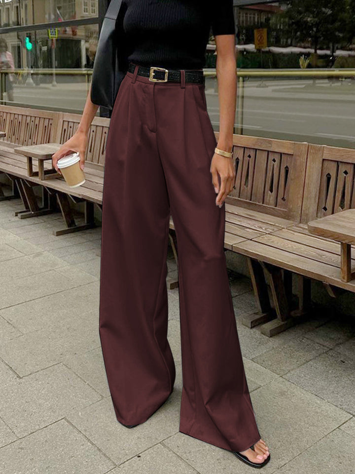 BAHARI - Tailored Wide-Leg High Waist Trousers