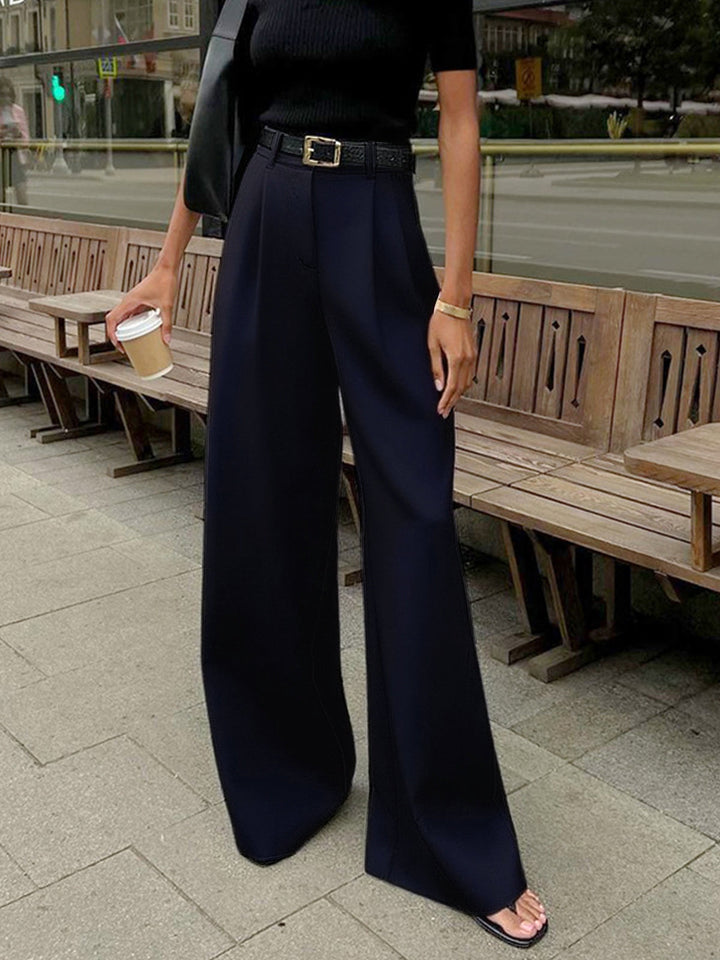 BAHARI - Tailored Wide-Leg High Waist Trousers