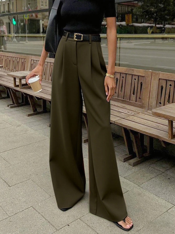 BAHARI - Tailored Wide-Leg High Waist Trousers