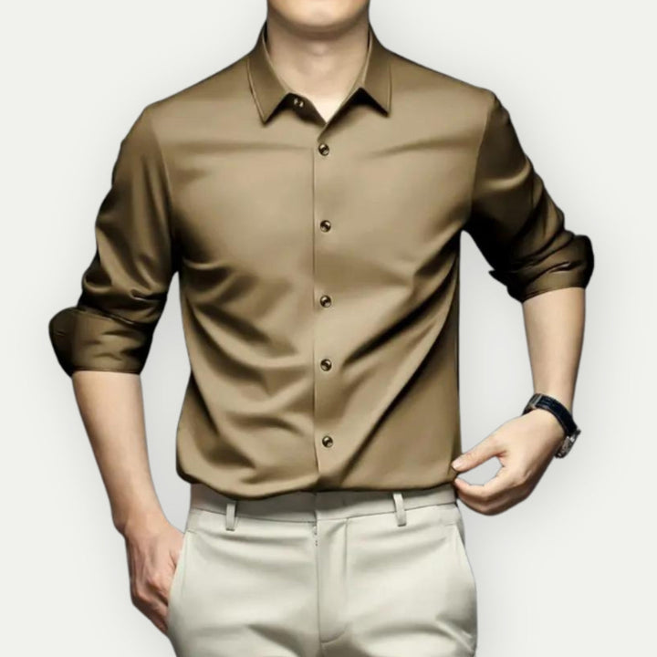 CARTERI - Men's Non-Iron Wrinkle-Resistant Dress Shirt