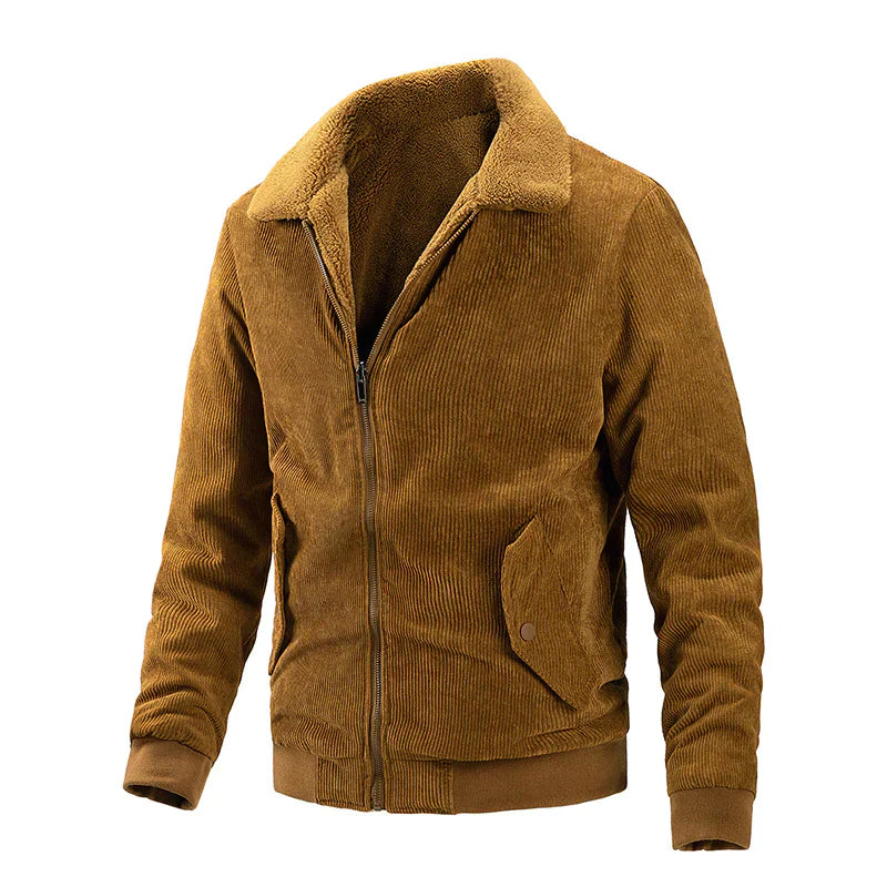 NELSON - Bomber Jacket With Wool Lining
