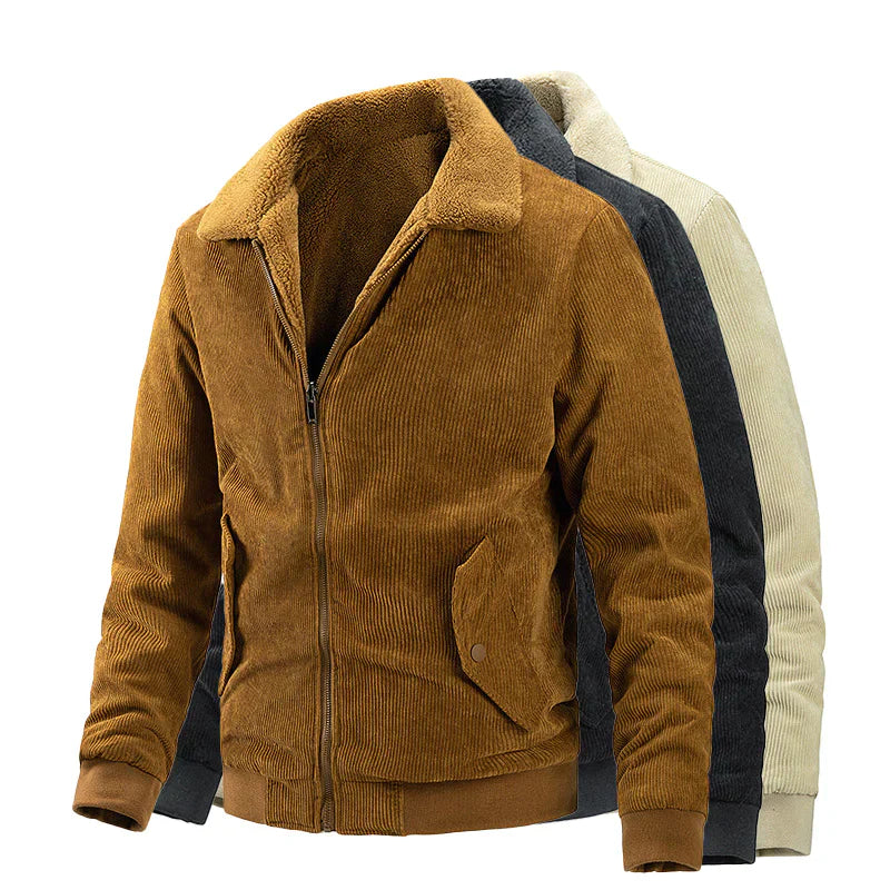 NELSON - Bomber Jacket With Wool Lining