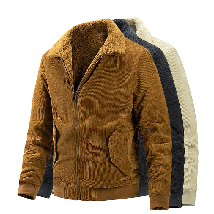 NELSON - Bomber Jacket With Wool Lining