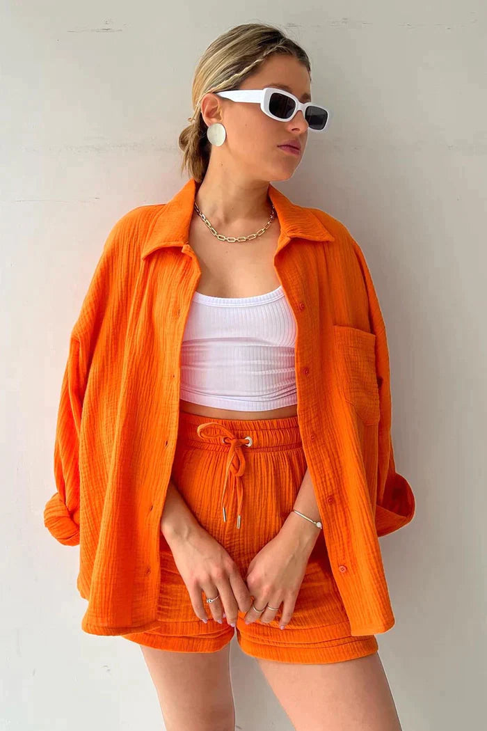 BRSHK - Two-piece set with long sleeves and shorts