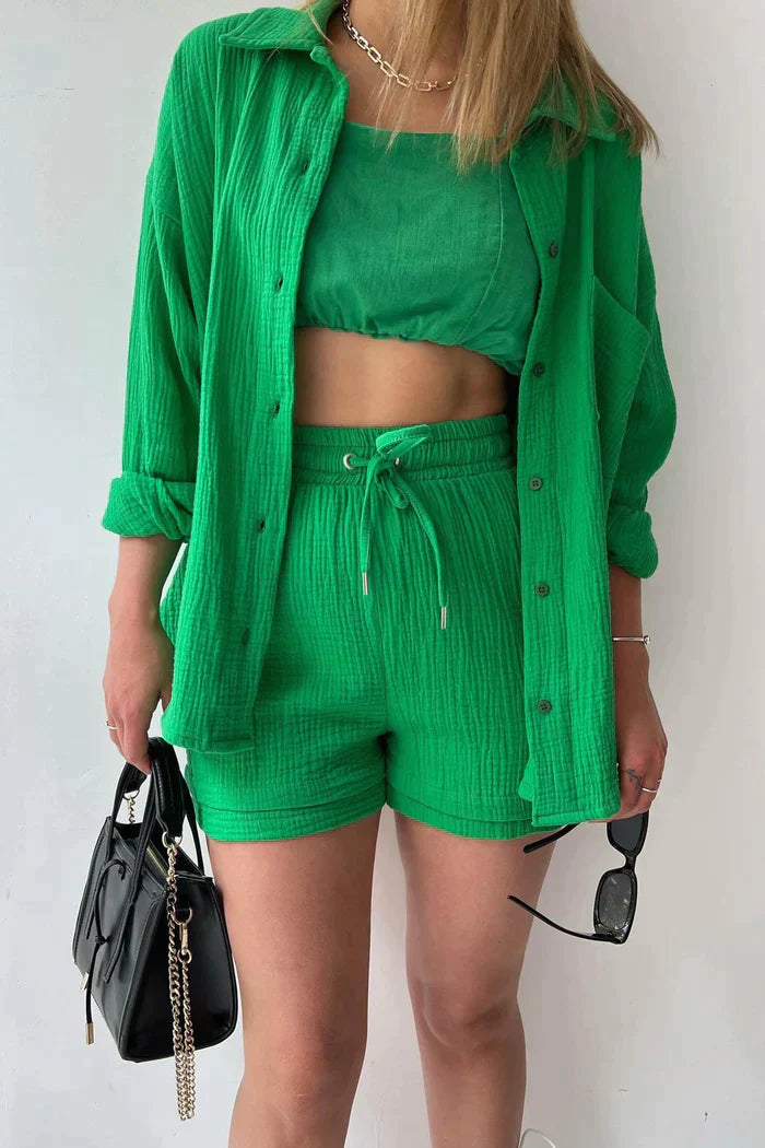 BRSHK - Two-piece set with long sleeves and shorts