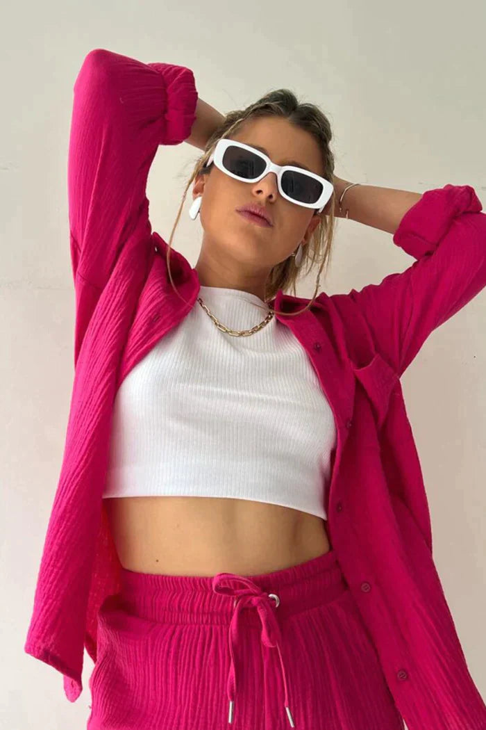 BRSHK - Two-piece set with long sleeves and shorts
