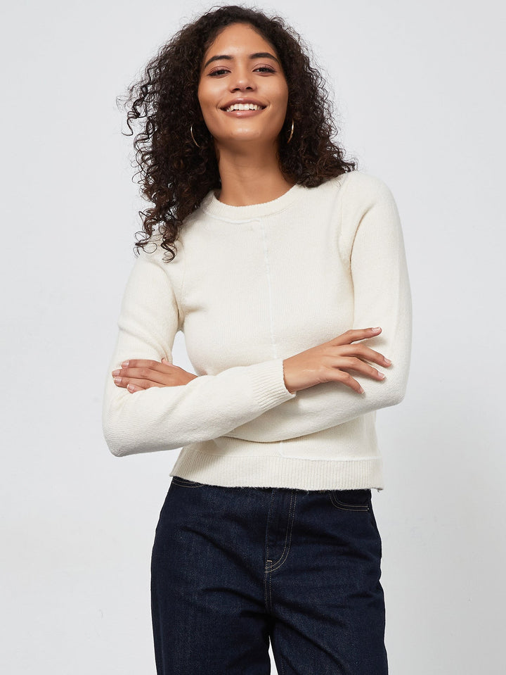 TYNA - Women's Fitted Long Sleeve Knit Sweater