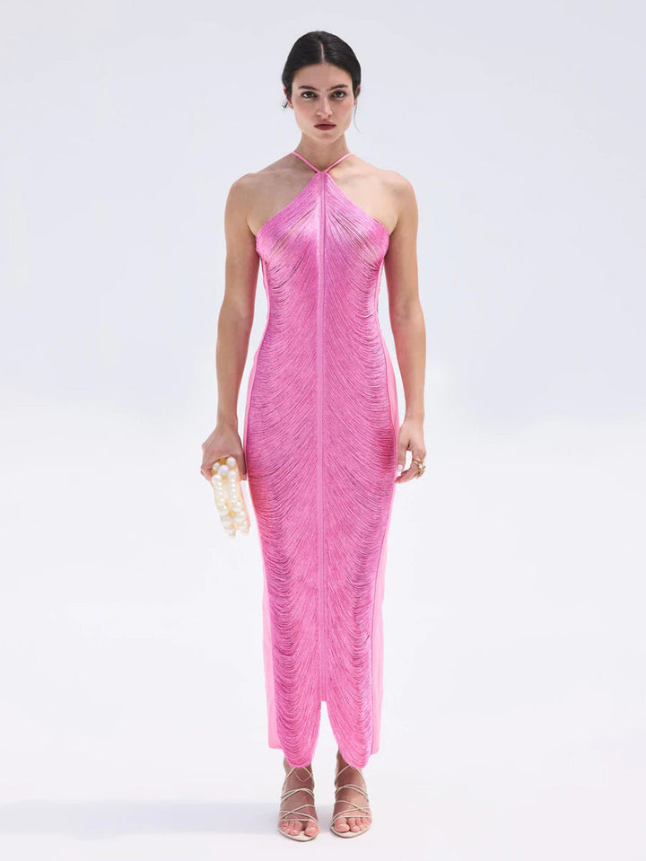 MAURA - Elegant Halter Maxi Dress