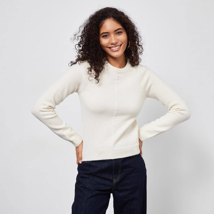 TYNA - Women's Fitted Long Sleeve Knit Sweater