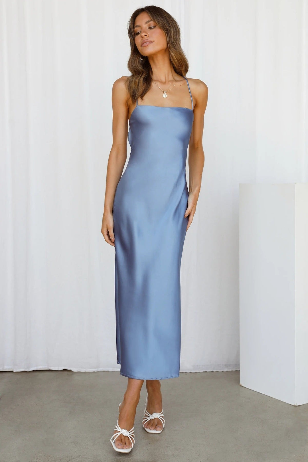 SYNDRA - Elegant Satin Dress