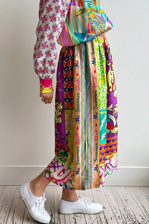 ORIELLE - Colorful Printed Two-Piece Set