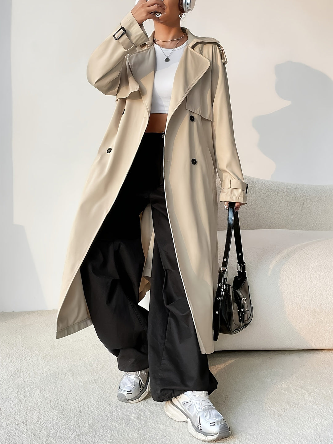 LAY - Classic Belted Trench Coat