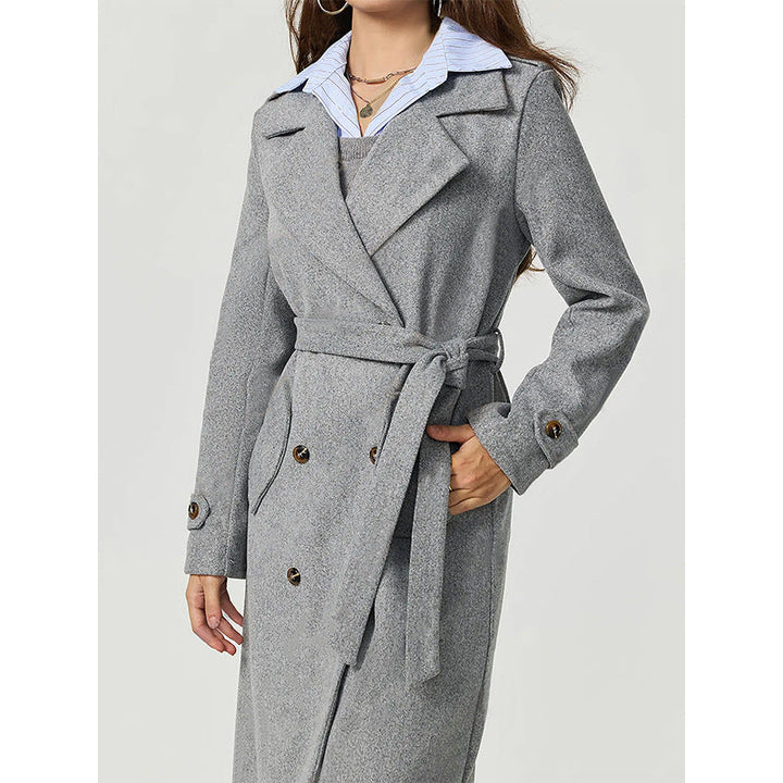 KYARA - Women's Long Double-Breasted Wool Coat
