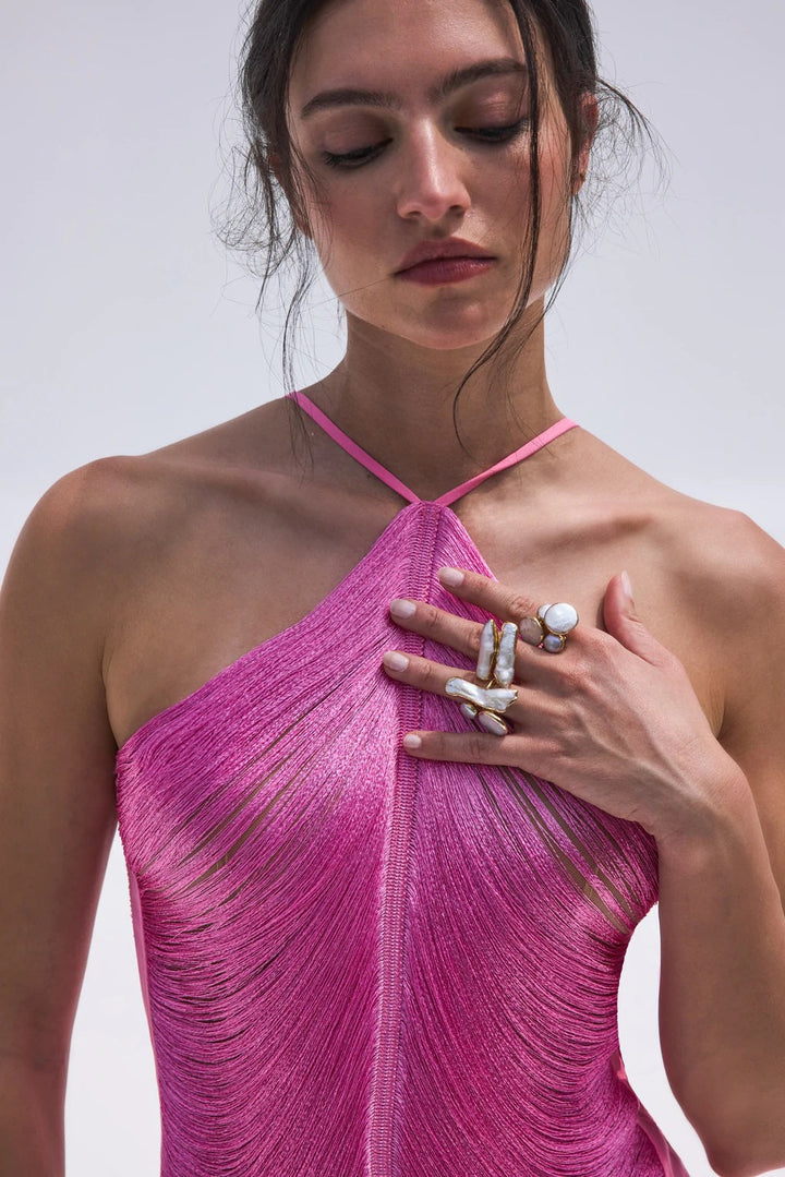 MAURA - Elegant Halter Maxi Dress