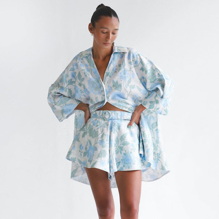 MILLIE - Floral Print Relaxed Shirt Set