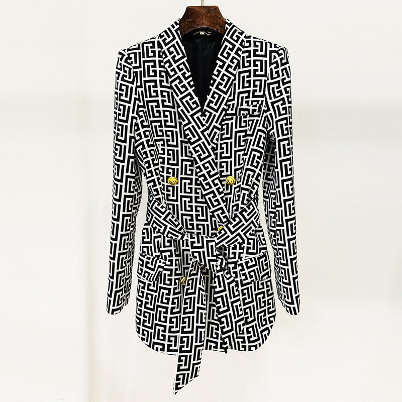 NINA - Monogram Double-Breasted Suit Set