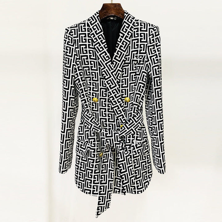 NINA - Monogram Double-Breasted Suit Set