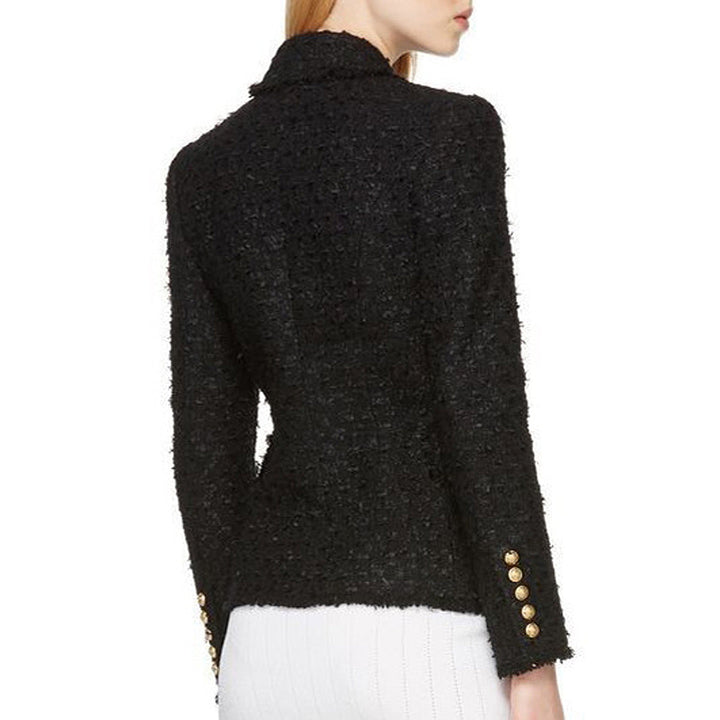 SARENE - Women's Double-Breasted Tweed Blazer Jacket