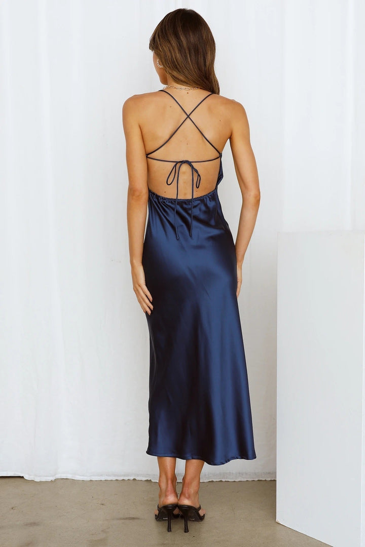 SYNDRA - Elegant Satin Dress