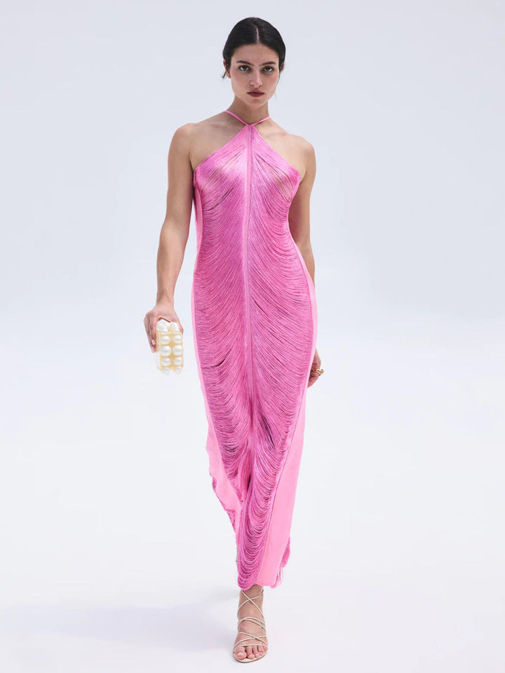 MAURA - Elegant Halter Maxi Dress