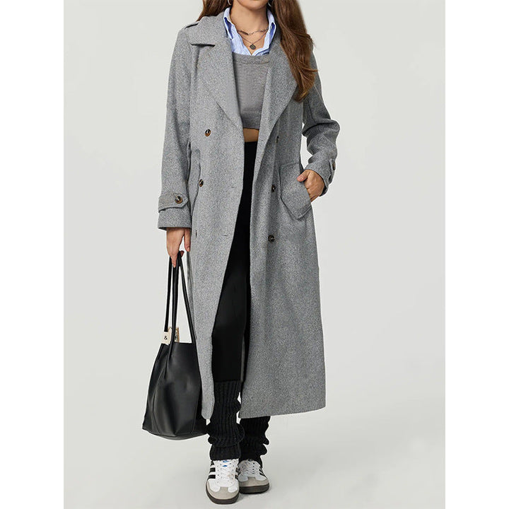 KYARA - Women's Long Double-Breasted Wool Coat