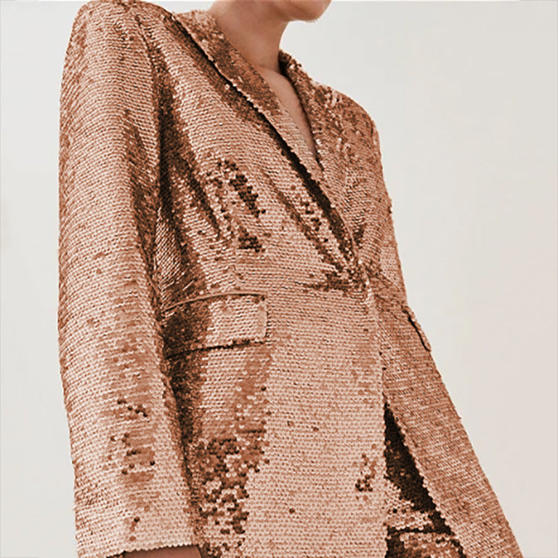 PARDIS - Sparkling Sequin Blazer Pants Suit
