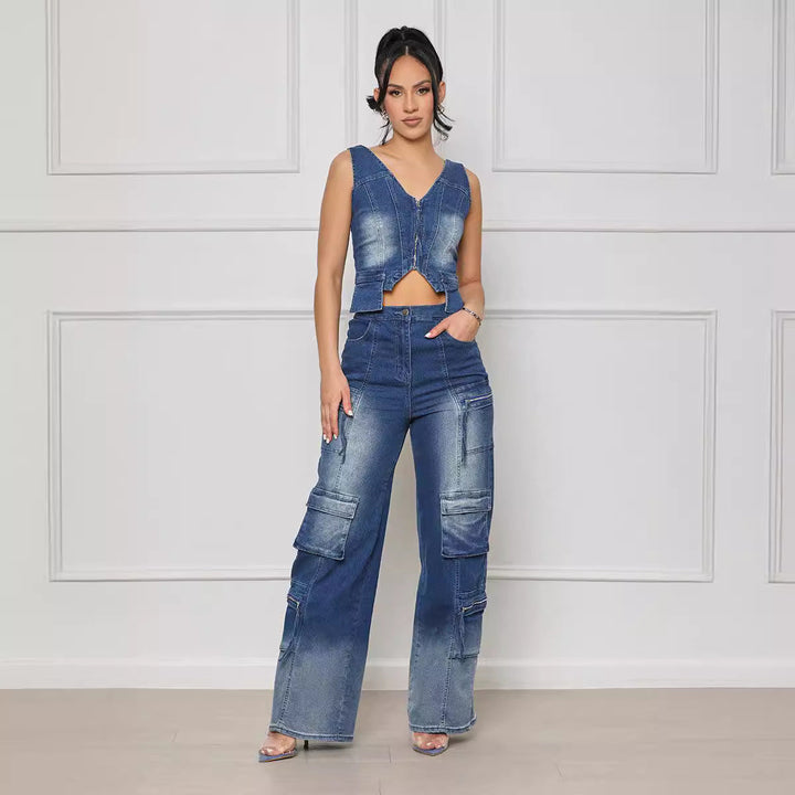 NEOMA - Denim Cargo Set