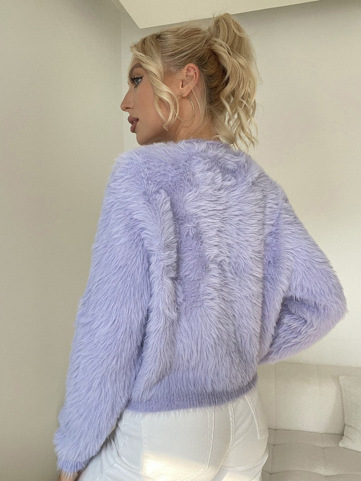 SUSI - Fluffy Button-Up Cardigan