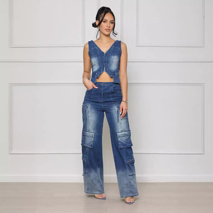 NEOMA - Denim Cargo Set