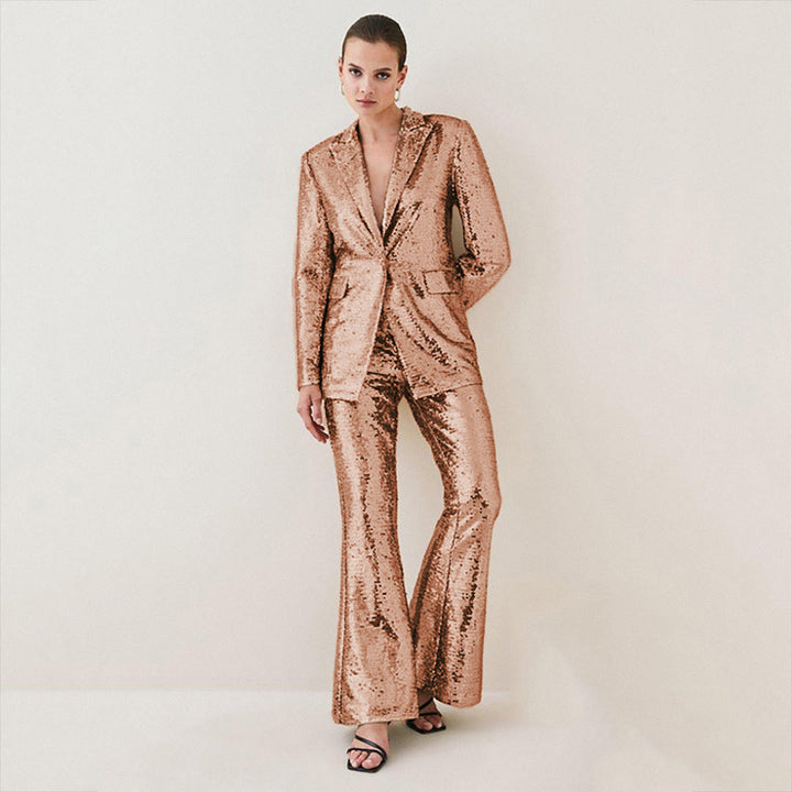 PARDIS - Sparkling Sequin Blazer Pants Suit