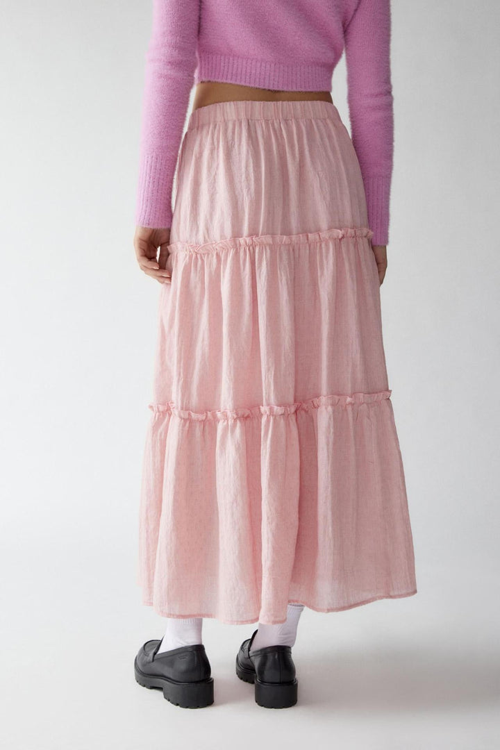 KEMENA - Boho Ruffle Maxi Skirt