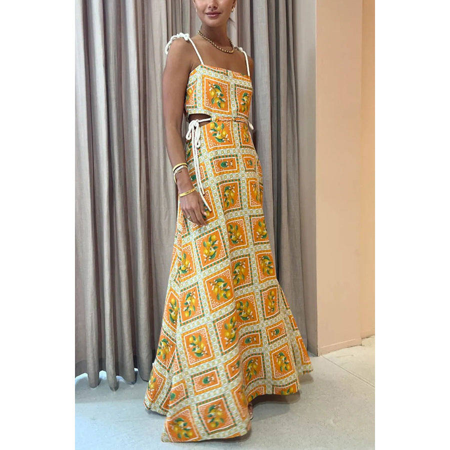 KAELANI - Women's Floral Print Maxi Dress