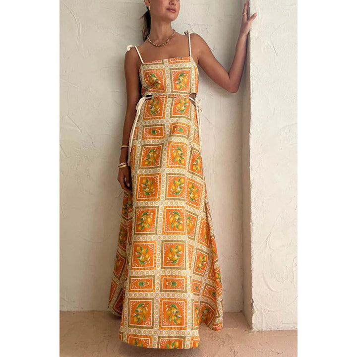 KAELANI - Women's Floral Print Maxi Dress