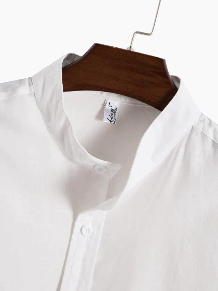 RAYON - Linen Look Breathable Short Sleeve Basic Shirts