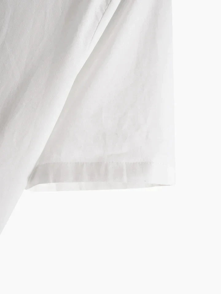 RAYON - Linen Look Breathable Short Sleeve Basic Shirts