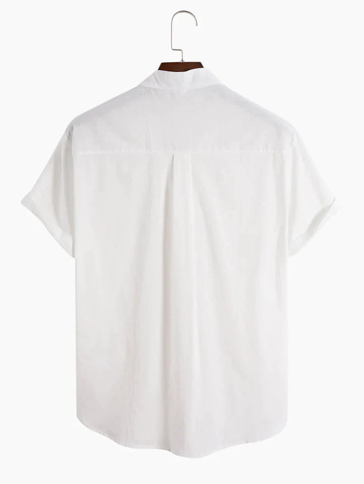 RAYON - Linen Look Breathable Short Sleeve Basic Shirts