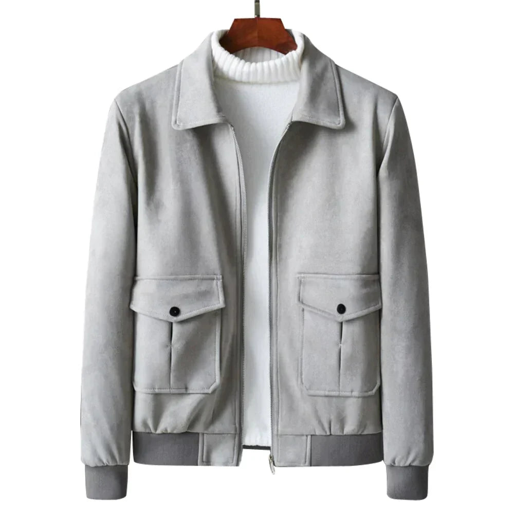 PIERS - Suede Jacket With Teddy Inner Lining