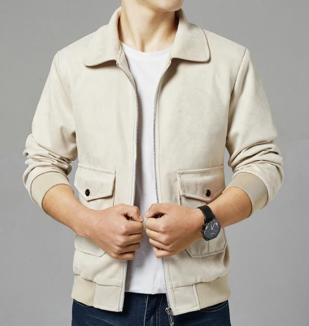 PIERS - Suede Jacket With Teddy Inner Lining