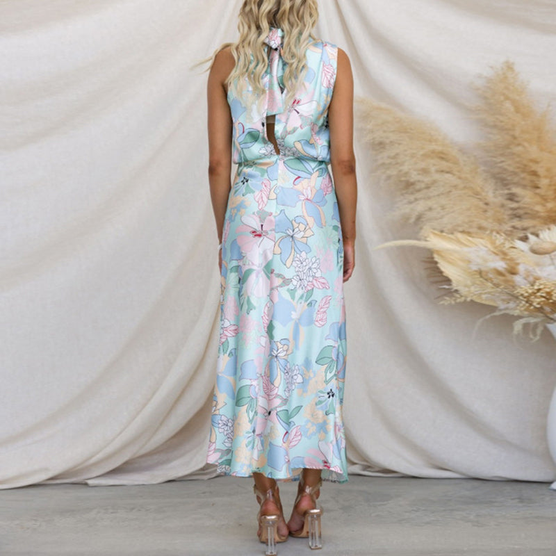 MARCIELLE - Floral Satin Dress