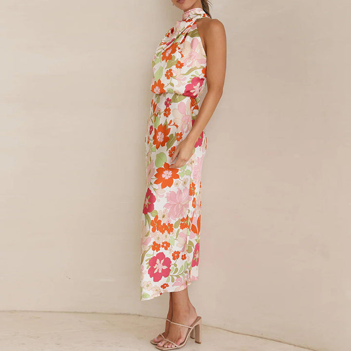 MARCIELLE - Floral Satin Dress