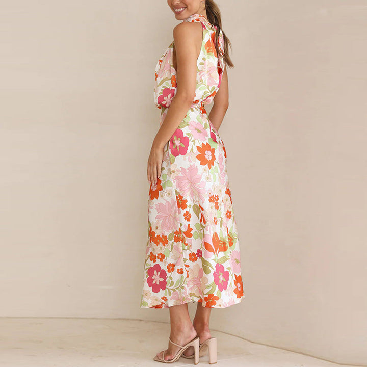 MARCIELLE - Floral Satin Dress
