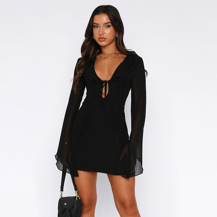 HEMS - Mini Dress with Sheer Sleeves