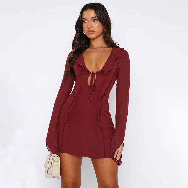 HEMS - Mini Dress with Sheer Sleeves